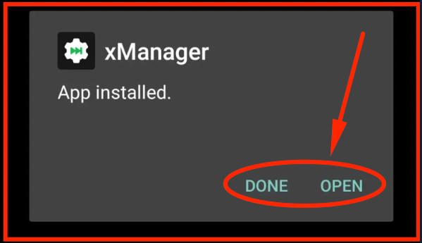 xManager successfully Installed